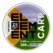 Волосінь для лову риби, ZEOX Element Carp Moss Green, 300м, перетин 0,405мм